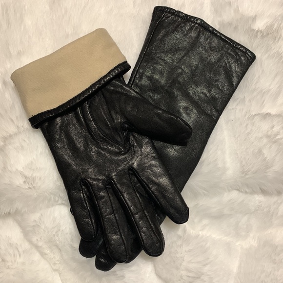 🧤Vintage Black Leather 🧤 Gloves Gloves Gloves Gloves - Picture 2 of 4